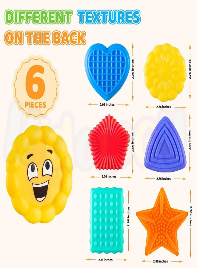 Kidology Sensory Shapes Toys for Kids - Shape Stress Relief Toy - Fidget Sensory Toys for Focus, Stress Relief & Calming Play - Fun Learning Shapes for Toddlers & Children(Pack of 6) - Image 2